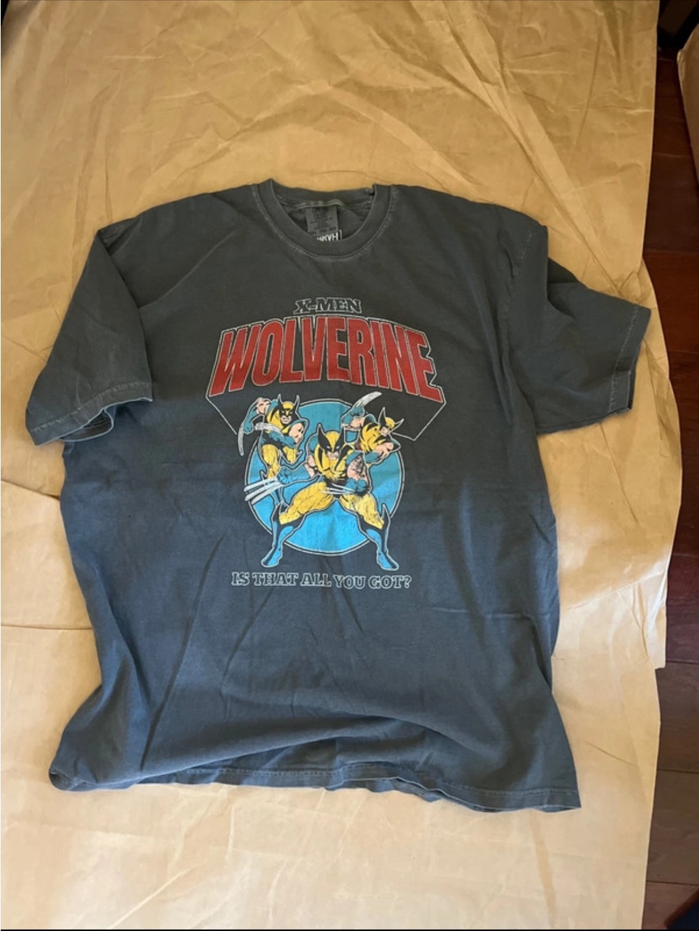 Marvel Wolverine Short-Sleeve Tee - Black with Red & Yellow Graphic